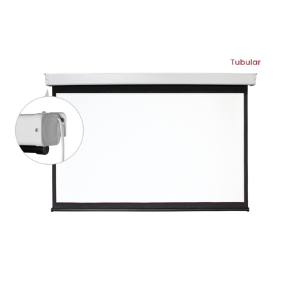 VSYS VSPS100-M electric motorized projection screen front view