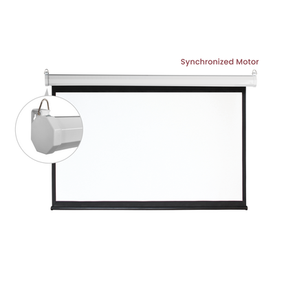 VSYS VSPS100-M projection screen housing and motor detail