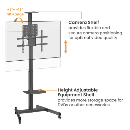 VSYS VTLS17-46TW TV cart rotation detail