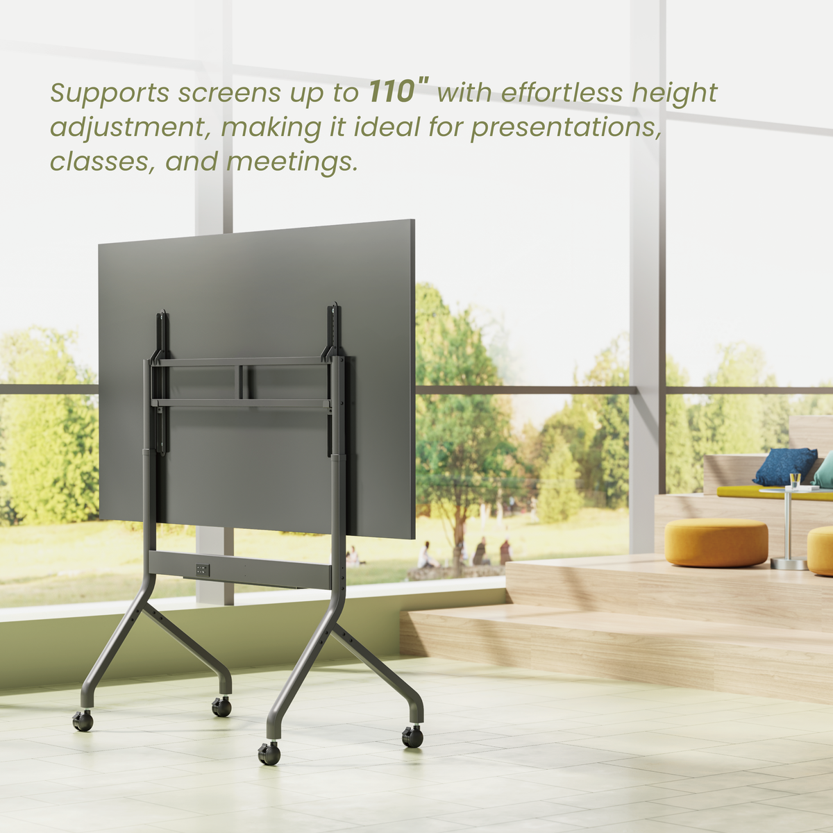 VSYS VTLXM16-612FW TV cart rear detail view