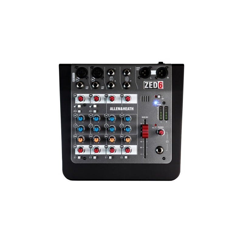 Allen & Heath ZED-6 compact analog mixer, view 2