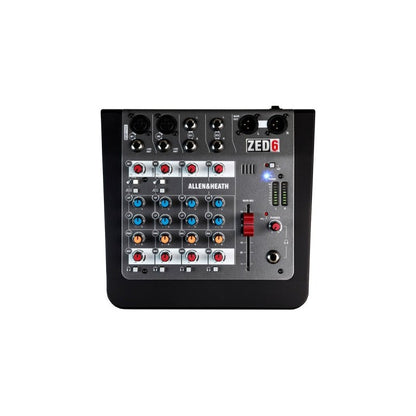 Allen & Heath ZED-6 compact analog mixer, view 2
