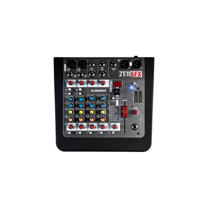 Allen & Heath ZED-6FX compact analog mixer with FX, view 2