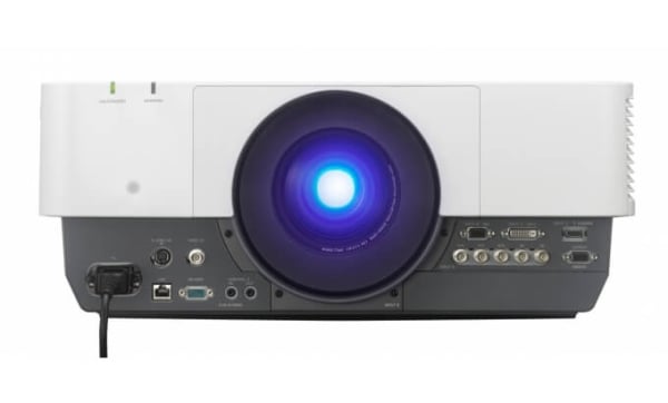 Sony VPL-FHZ700L rear connectivity panel with HDBaseT port