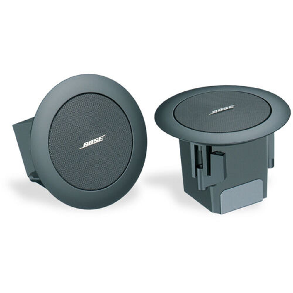 Bose FreeSpace 3 flush-mount satellite ceiling speaker in black, front grille view