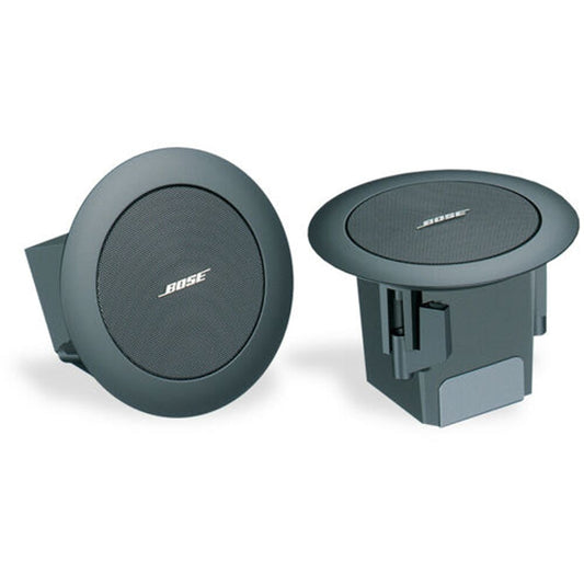 Bose FreeSpace 3 flush-mount satellite ceiling speaker in black, front grille view