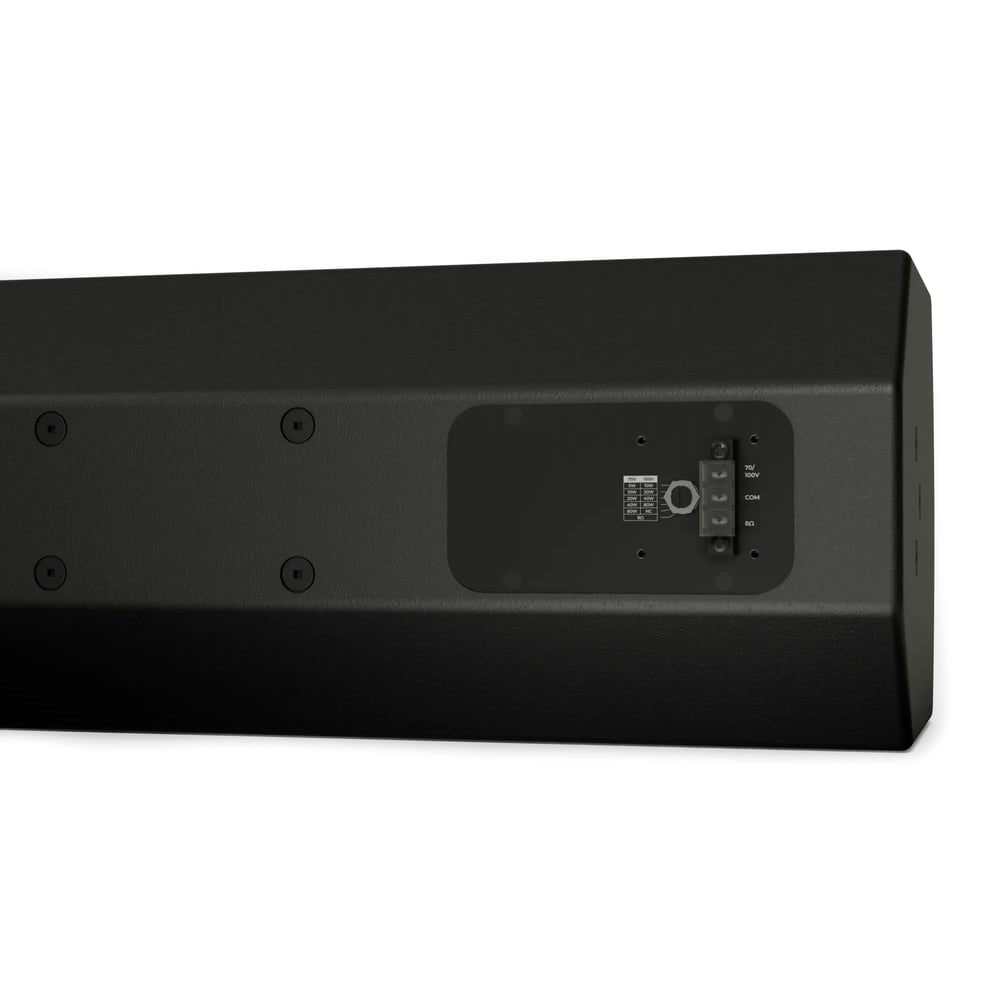 Bose AMU108-120 black side profile showing 8 inch woofer enclosure
