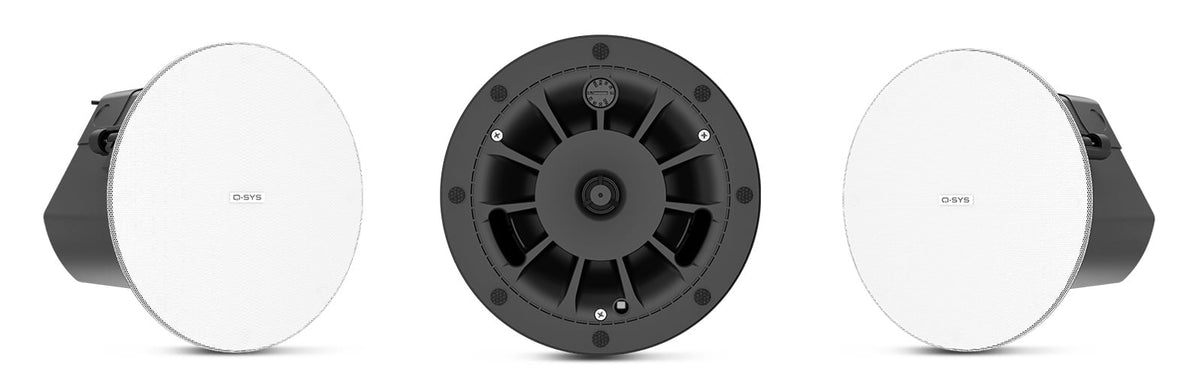 Q-SYS AD-C4T-ZB: AcousticDesign 4.5 inch Two-Way Ceiling Speaker, Zero Bezel, White