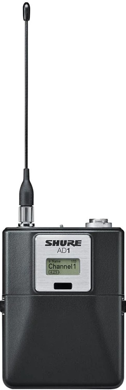 Shure AD1-K54 Axient Digital bodypack transmitter with TA4M input and 1/4 wave antenna