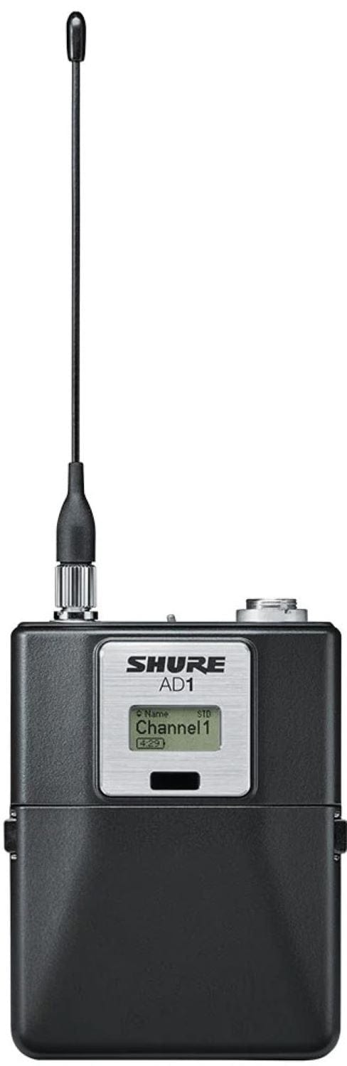 Shure AD1-X55 Axient Digital bodypack transmitter with TA4M input and 1/4 wave antenna