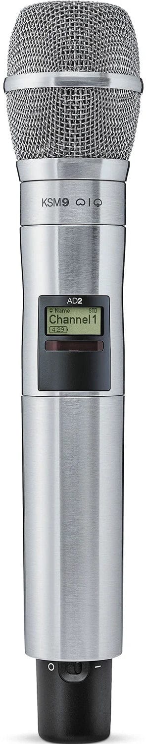 Shure AD2/K9N-K54 Axient Digital handheld wireless transmitter with KSM9 capsule in nickel, main product view