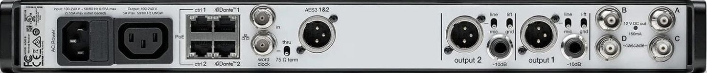 Shure Axient AD4D-DC Two-Channel Digital Wireless Receiver - B Band