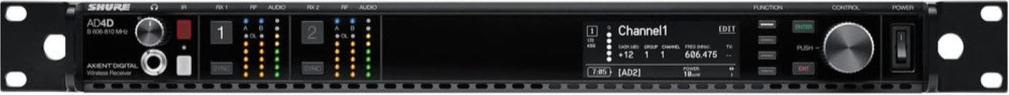 Shure Axient AD4DNP Two-Channel Digital Wireless Receiver - C Band