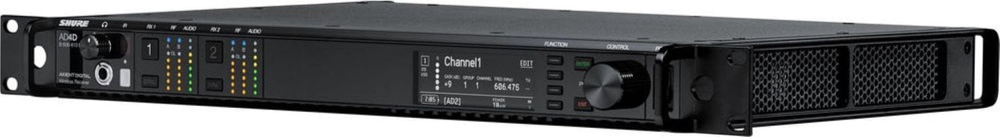 Shure Axient AD4DUS Two-Channel Digital Wireless Receiver - B Band