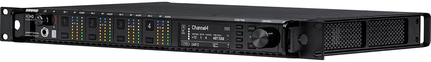 Shure AD4QNP=-C 4-Channel Digital Wireless Receiver for AD / ADX Transmitters - C Band - 750-960 MHz