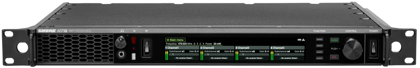 Shure ADTQ Axient Digital PSM Wireless Quad Transmitter - Frequency Band G57 (470-608 MHz)