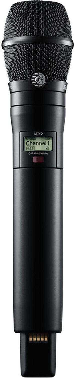 Shure ADX2/K11B-G57 Axient Digital handheld wireless transmitter with KSM11 capsule in black, main product view