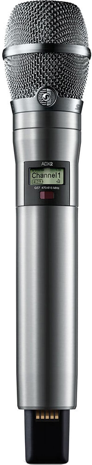 Shure ADX2/K11N-G57 Axient Digital handheld wireless transmitter with KSM11 capsule in nickel, main product view