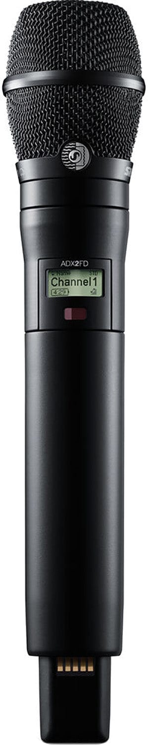 Shure ADX2FD/K11B-G57 Axient Digital frequency diversity handheld transmitter with KSM11 capsule in black, main product view