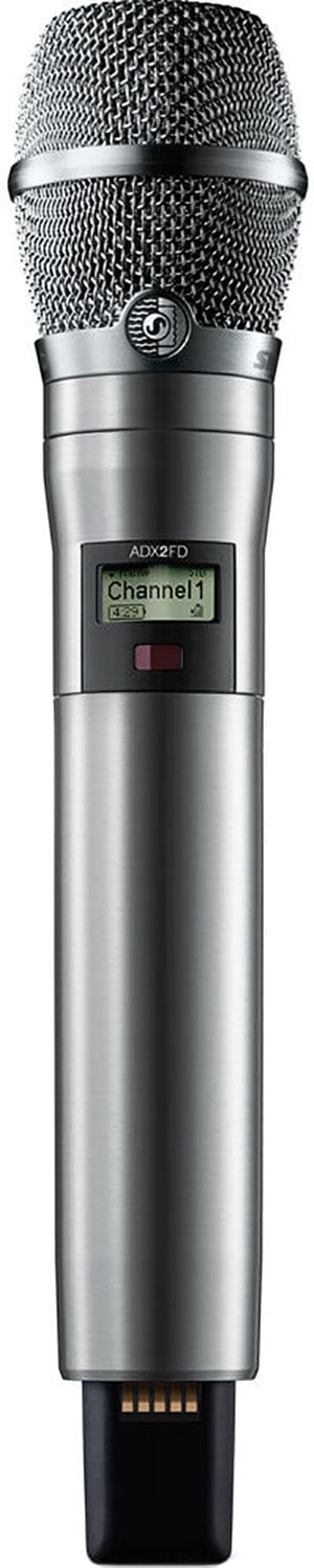 Shure ADX2FD/K11N-G57 Axient Digital frequency diversity handheld transmitter with KSM11 capsule in nickel, main product view