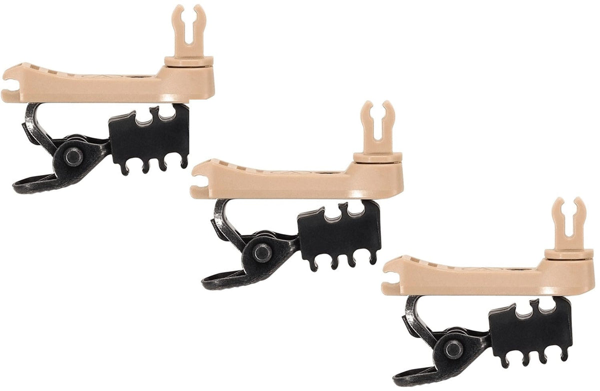 Audio-Technica AT8461A-TH Lavalier Microphone Clip for BP898-TH / BP899-TH Microphones, 3-Pack, Beige product photo