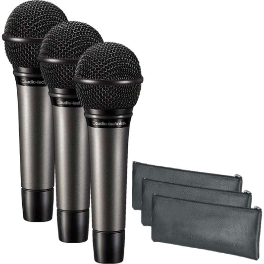 Audio-Technica ATM510PK Vocal Pack with 3x ATM510 Dynamic Microphones, 3x Pouches, Microphone Clamps product photo