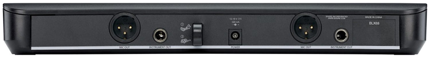 Shure BLX1288 Wireless Combo System with PG58 Handheld and CVL Lavalier - J11 Band