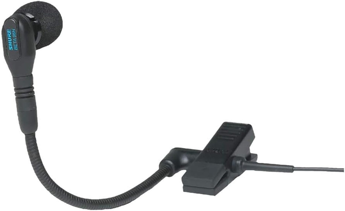 Shure Beta 98H/C clip-on gooseneck microphone close-up