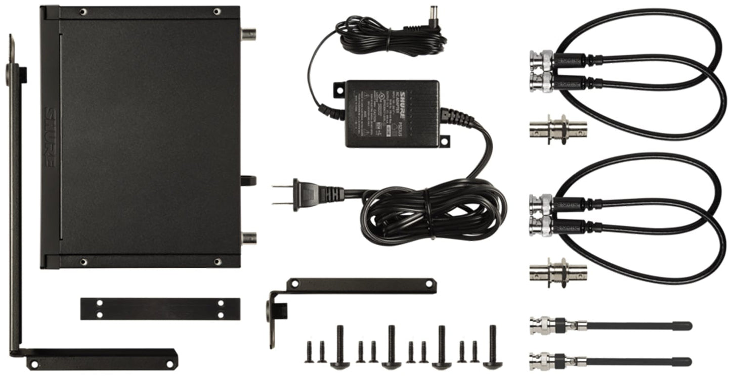 Shure BLX14R Wireless Rack-mount Instrument System with Beta 98H/C Clip-on Gooseneck Microphone - H11 Band