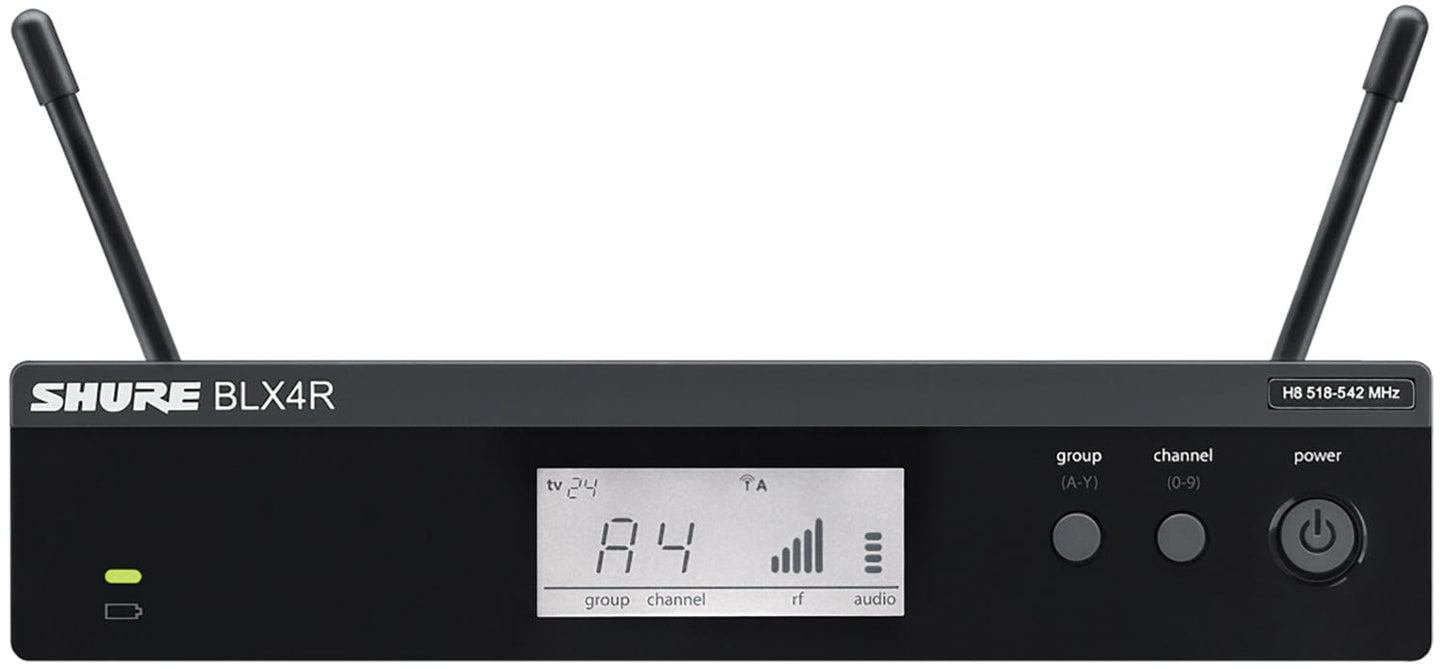 Shure BLX14R Wireless Rack-mount Instrument System with Beta 98H/C Clip-on Gooseneck Microphone - J11 Band