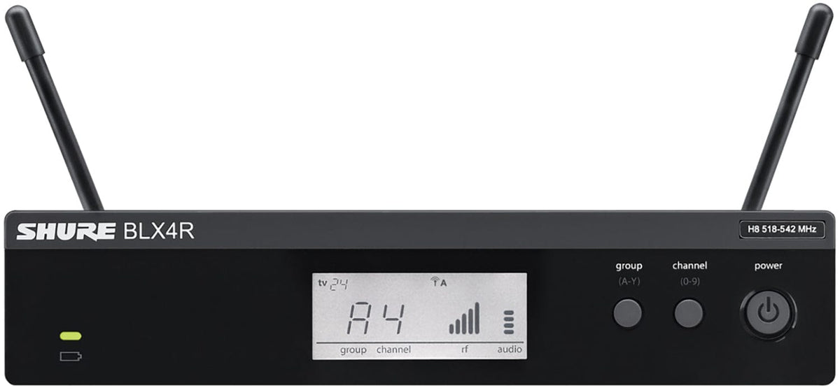 Shure BLX14R BLX4R half-rack receiver front panel