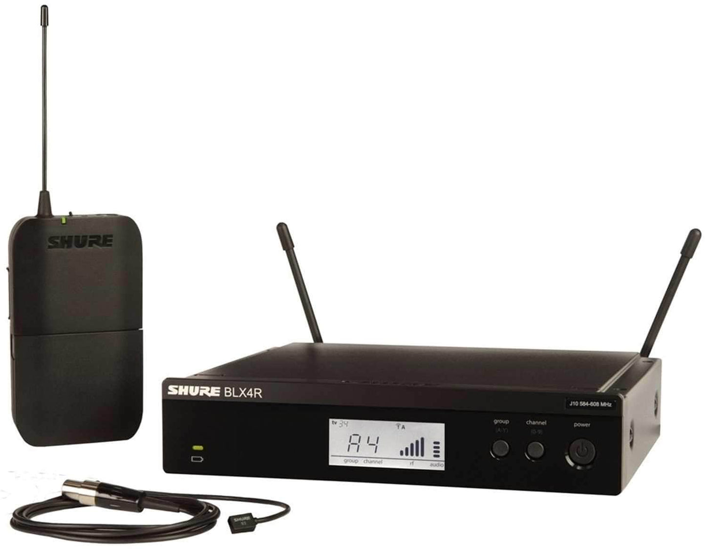 Shure BLX14RW93 Wireless Lavalier Syst with Wl93 H9