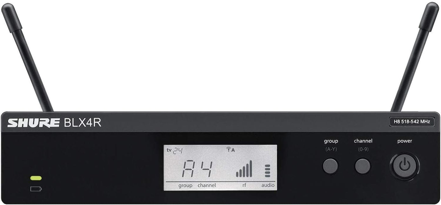 Shure BLX14R Wireless Rack-mount Presenter System with WL93 Miniature Lavalier Microphone - J11 Band