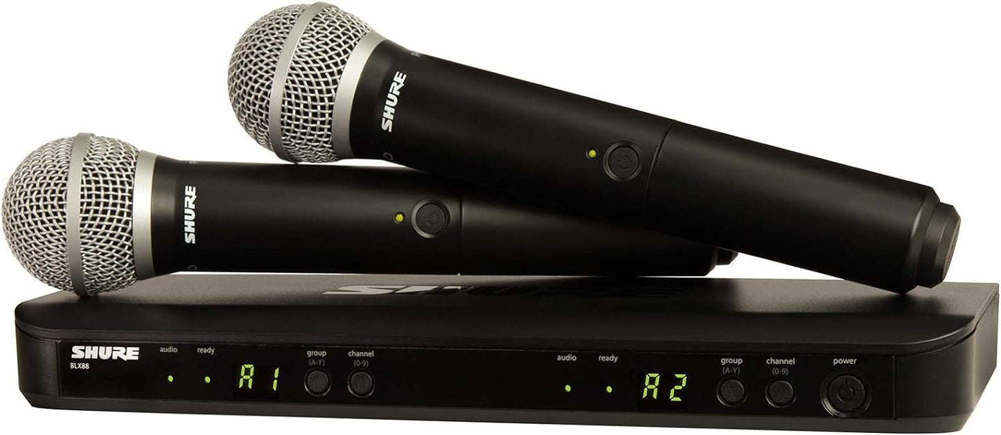 Shure BLX288 Wireless Dual Vocal System with 2x PG58 Handheld Transmitters - J11 Band