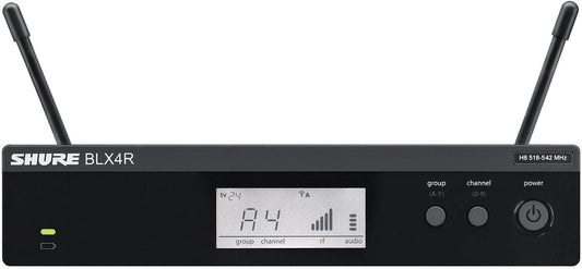 Shure BLX4R rack-mount wireless receiver H10 band front panel