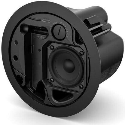 Bose FreeSpace FS2C black in-ceiling loudspeaker pair, rear view of the driver and tap selector