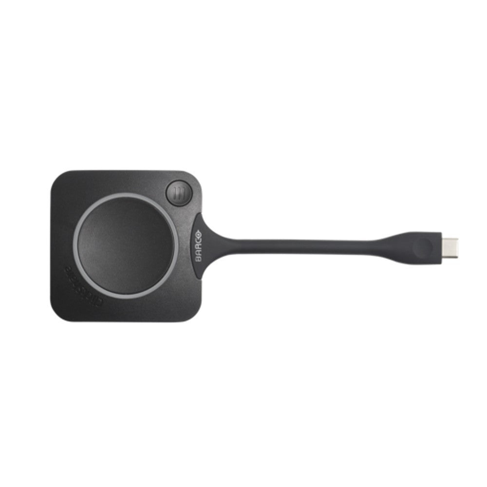 Barco ClickShare Button GEN 4 side view showing USB-C connector