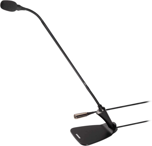 Shure CVG18D 18 inch gooseneck condenser microphone with integrated desktop base, front product view