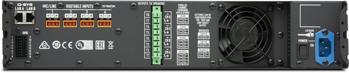 Q-SYS CX-Q 4K4: Four-channel Network Amplifier, view 2