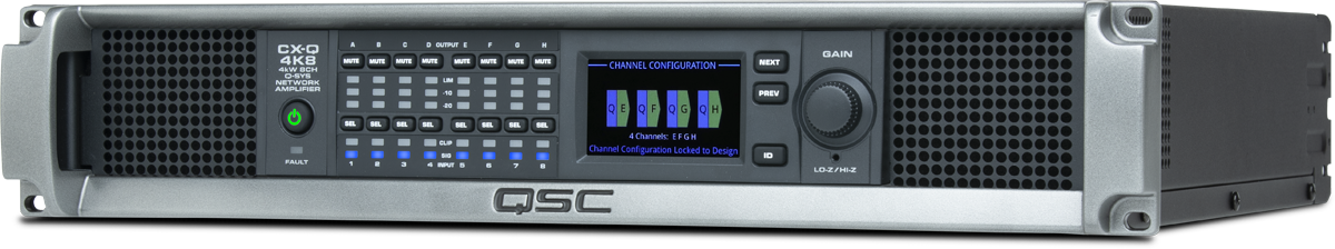 Q-SYS CX-Q 4K8: Eight-channel Network Amplifier