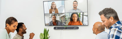 Poly Studio X52 video conferencing call in progress