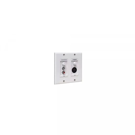 Biamp D-ALINP Decora Style Active Local Input Panel with Line and Mic Inputs