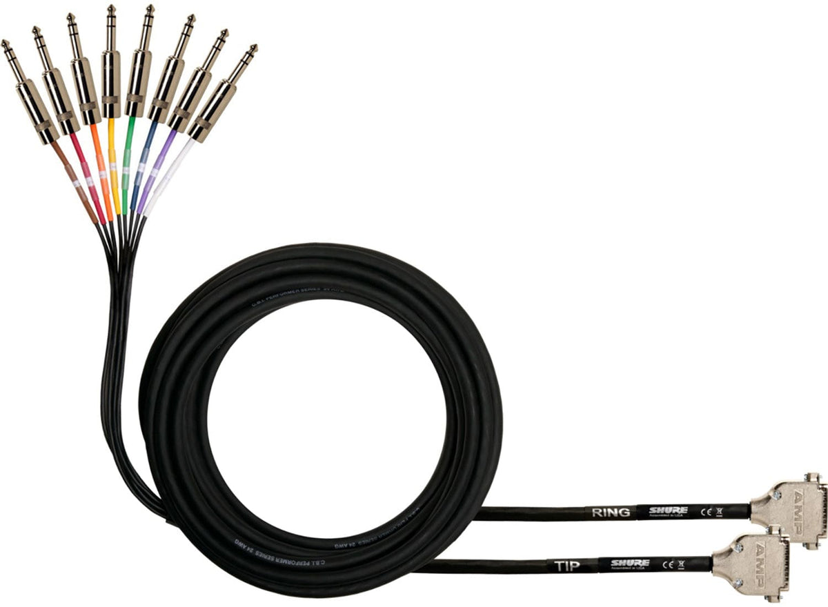 Shure DB25-TRSM 8-channel DB25 to TRS audio snake