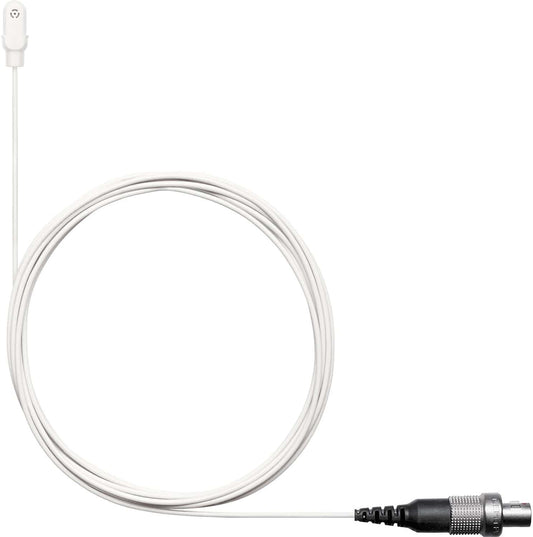 Shure DL4W/O-LM3-A white DuraPlex omnidirectional waterproof lavalier microphone with LEMO3 plug, main product view