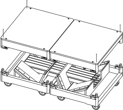 d&b audiotechnik E7463.000 Touring Cart for V8 / V12 Loudspeakers - Holds 4