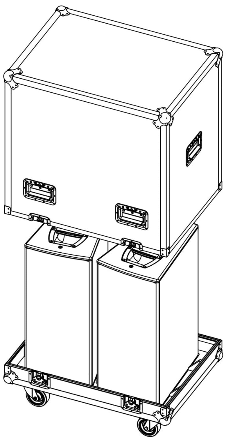 d&b audiotechnik E7466.000 Touring Case for VP Speakers - Holds 2