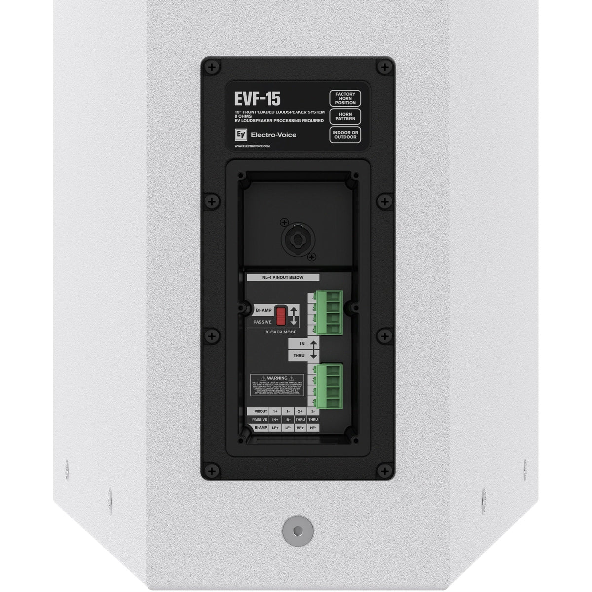Electro-Voice EVF-15/64-W: 15 inch Front Load Point Source Loudspeaker, Indoor, 60 degree x 40 degree, White, view 3