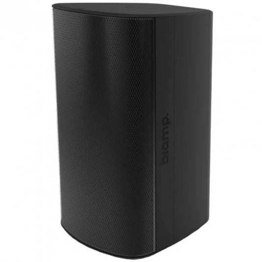 Biamp Desono EX-S8-UB-B 8 Inch Coaxial Surface Mount Indoor/Outdoor Loudspeaker with U-Bracket, Black