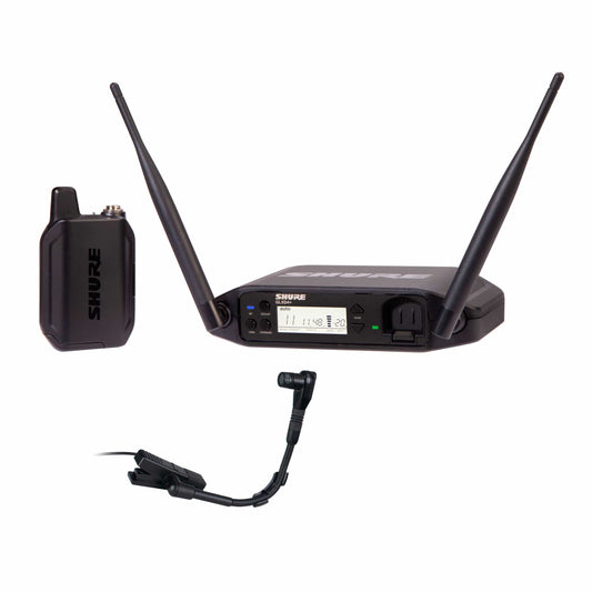 Shure GLXD14+/B98 dual-band wireless instrument system with WB98H/C clip-on microphone