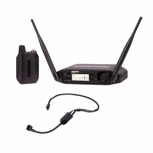 Shure GLXD14+/PGA31 dual-band wireless headset system with PGA31 cardioid headset microphone